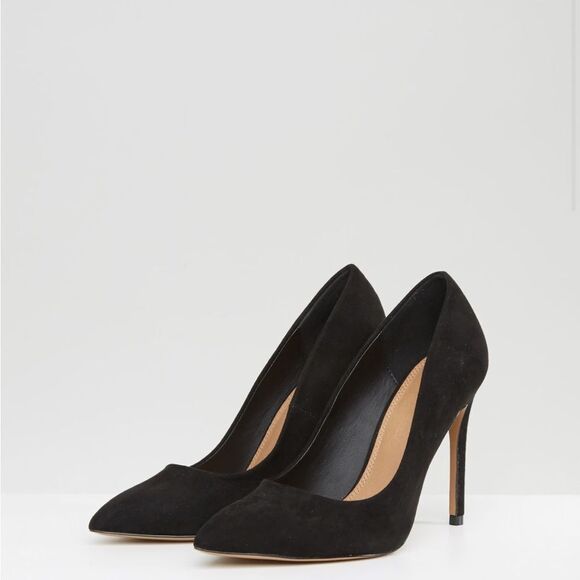 ASOS Design Wide Fit Penza Pointed Black Women's Heels Size 8 Woman’s - Picture 2 of 7